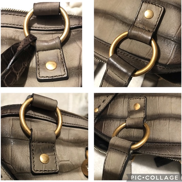 π RARE π YSL MUSE TOTE LEATHER STATEMENT BAG EMBOSSED - Picture 16 of 16